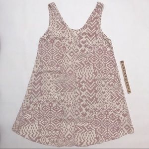 Painted Threads dusty pink-purple patterned high-low tunic tank top